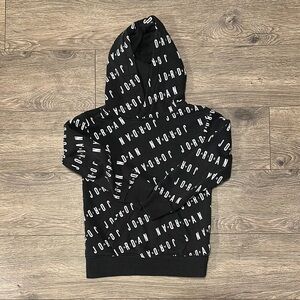 Jordan by Nike Kids Black and White Allover Print Hoodie Size 4 (3-4years)